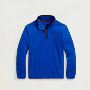 Polo Ralph Lauren Brushed Fleece Mockneck Pullover, blue